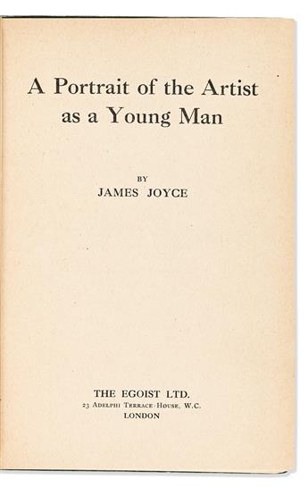 Joyce, James (1882-1941) Portrait of the Artist as a Young Man, Inscribed First English Edition.